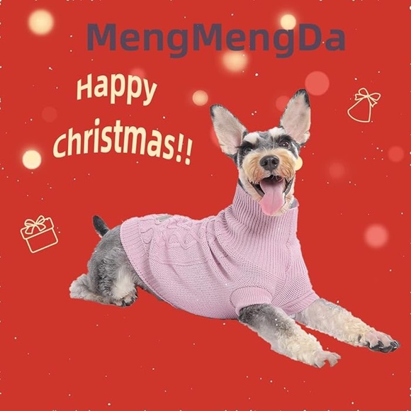 Dog MengMengDa Pullover Sweater Soft & Warm Pink/Purple S - Picture 2 of 5